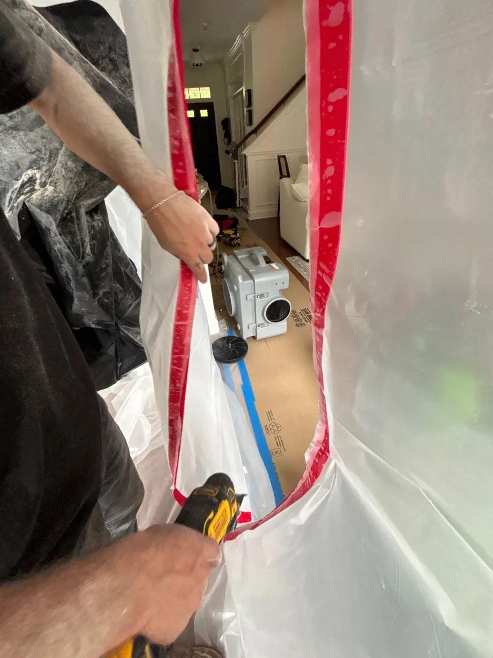 Flood damage restoration in progress in Nashville, TN by Renew Restoration